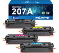myCartridge 207A Toner Compatible para HP 207A Toner ( MIT Chip ) para 207X para HP Color Laserjet Pro MFP m283fdw Toner para m255fdw m255nw m282nw m283fnd Toner 4-Pack