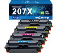 MYCARTRIDGE 207X (con Chip) Reemplazo para tóner HP 207X 207A Compatible para HP Color LaserJet Pro MFP M283fdw M255dw M282nw W2210X W2210A W2211X W2212X W2213X Negro Cian Amarillo Magenta Paquete de