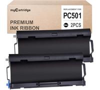 mycartridge 4 Unidades PC501 Compatible con Brother Fax láser para Uso en Brother Fax 575 Fax impresoras