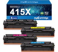 MYCARTRIDGE 415X (Con chip) Compatible para HP 415X 415A Tóner para HP Color LaserJet Pro MFP M479fdw M479dw M479fdn M454dw M479fnw M479fdn 479fdw M454dn 4Pack de 4
