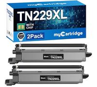 myCartridge Cartuchos de tóner TN229XL de Alto Rendimiento 2 Negros, con Chip, Compatible con Chip, Repuesto para Impresora Brother TN229XL TN229 TN-229XL TN-229XLBK MFC-L3780CDW MFC-L3720CDW