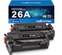 myCartridge CF226A 26A Compatible con HP 26a con Laserjet Pro M402DN con Toner Laserjet Pro MFP M426FDN para Toner HP 26A 26X CF226X (2 Negro)