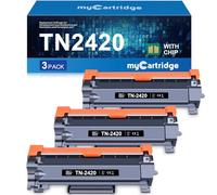 myCartridge Compatible con Brother TN2420 TN-2420 para Brother MFC-L2710dw DCP-L2530dw HL-L2350dw MFC-L2710dn HL-L2375dw DCP-L2510d (3 Negro)