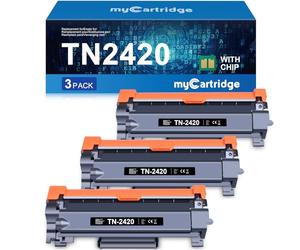 myCartridge Compatible con Brother TN2420 TN-2420 para Brother MFC-L2710dw DCP-L2530dw HL-L2350dw MFC-L2710dn HL-L2375dw DCP-L2510d (3 Negro)