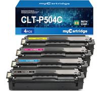 myCartridge Compatible con Cartuchos de Toner Samsung CLT-P504C CLT-K504S para Samsung Xpress C1860FW C1810W CLX-4195FN CLX-4195FW CLX-4195N CLP-415N CLP-415NW (Negro, Cian, Magenta, Amarillo)