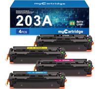myCartridge Compatible con HP 203A con HP 203x CF540A para HP Color LaserJet Pro MFP M254dw M254nw M281fdw M281fdn M280nw (Negro/Cian/Amarillo/Magenta)