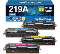 MYCARTRIDGE Juego de tóner de repuesto para HP 219A 219 x 219 A para HP Color Laserjet Pro MFP 3302FDWG para MFP 3302SDWG 3302FDNG para W2190A W2191A W2192A W2193A (4 unidades)