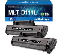 myCartridge MLT-D111L Toner Compatible para MLT D111L Samsung MLT-D111S para Samsung Xpress M2070W Toner Samsung M2020 Samsung M2070 (2 Negro)