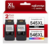 myCartridge PG 545 CL 546 XL PG-545XL CL-546XL Compatible con Canon 545 546 para Canon Pixma MX495 TR4550 TS3150 TS3350 MG3050