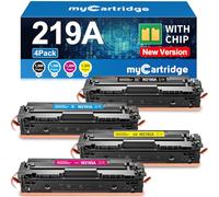 myCartridge Recambio para HP 219A (con Chip) para 219A 219X para HP Color LaserJet Pro MFP 3302FDWG Tóner para MFP 3302SDWG 3302FDNG para W2190A W2191A W2192A W2193A (Pack de 4)