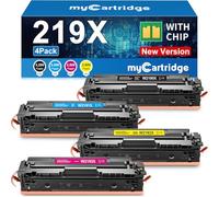 myCartridge Recambio para HP 219X (con Chip) para 219A 219X para HP Color LaserJet Pro MFP 3302FDWG Tóner para MFP 3302SDWG 3302FDNG para W2190X W2191X W2192X W2193X(Pack de 4)