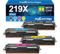 myCartridge Recambio para HP 219X (con Chip) para 219A 219X para HP Color Laserjet Pro MFP 3302FDWG Tóner para MFP 3302SDWG 3302FDNG para W2190X W2191X W2192X W2193X(Pack de 4)