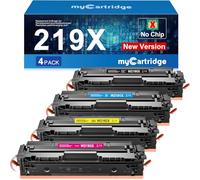 myCartridge Repuesto para HP 219X para 219A 219X para HP Color LaserJet Pro MFP 3302FDWG tóner para MFP 3302SDWG 3302FDNG para W2190X W2191X W2192X W2193X(4 Pack)