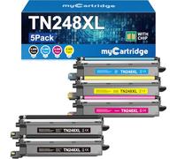 MYCARTRIDGE TN248XL Compatible para Brother TN-248XL TN248 para Brother DCP-L3560CDW HL-L3240CDW MFC-L3760CDW MFC-L3740CDWE para TN-248CMYK TN-248VAL 5 Pack