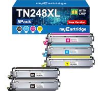 MYCARTRIDGE TN248XL Compatible para Brother TN-248XL TN248 para Brother DCP-L3560CDW HL-L3240CDW MFC-L3760CDW MFC-L3740CDWE para TN-248CMYK TN-248VAL 5 Pack