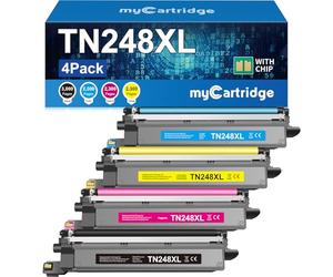 myCartridge TN248XL TN248 Toner TN-248CMYK TN-248VAL Compatible para Brother MFC-L3760CDW Toner para DCP-L3560CDW HL-L3240CDW HL-L3220CW para Brother TN248VAL TN248XL TN-248 4-Pack