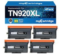myCartridge TN920XL TN920 - Tóner compatible con Brother TN920 XL TN 920 TN920XXL TN-920XL TN920UXXL Tóner de alto rendimiento para impresora HL-L6210DW HL-L5210DN HL-L5210DW HL-L5215DW 4 unidades