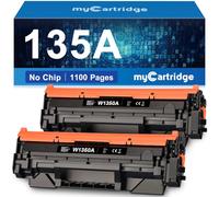 MYCARTRIDGE Tóner de 135 A compatible con HP 135A 135X, repuesto para HP Laserjet MFP M234DW para M234SDWE m234sdw m234dwe m234sdn m209dwe (Sin chip, 2 negro)