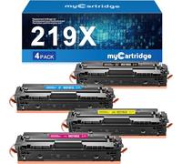 MYCARTRIDGE Tóner de repuesto para HP 219X 219A 219X para HP Color Laserjet Pro MFP 3302FDWG Tóner para MFP 3302SDWG 3302FDNG Tóner para W2190X W2191X W2192X W2193X (4 unidades)