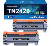 myCartridge Toner TN2420 Compatible Toner Brother mfc-l2710dw para Brother MFC-L2710DW DCP-L2530DW HL-L2350DW HL-L2375DW MFC-L2750DW para TN 2420 tn-2420 (2 Negro)