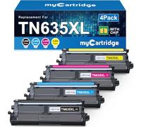 myCartridge Tóner TN635XL TN635 MFC-L8930CDW compatible con Brother TN-635XL TN 635XL Tóner de alto rendimiento para impresora HL-L8430CDW MFC-L8730CDW HL-L8570CDW MFC-L8970CDW MFC-EX575, paquete de 4