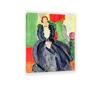MYCGGDGH Henri Matisse poster Pequeño vestido azul ante un espejo Reproducción de Cuadro Famoso en Lienzo Henri Matisse ArtíStico Para DecoracióN de Pared SalóN y Dormitorio 40x30cm(16x12in) marco