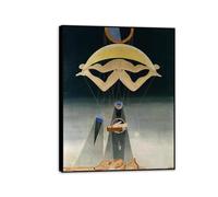 MYCGGDGH Impresión en Lienzo Max Ernst Poster Reproducción Cuadros Los hombres no sabrán nada de Max Ernst Cuadro en Lienzo Decoración Mural Para SalóN y Dormitorio 90x70cm(36x28in) marco negro