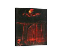 MYCGGDGH Impresión en Lienzo Max Ernst Poster Reproducción Cuadros yo soy una mujer tu eres un hombre Max Ernst Cuadro en Lienzo Decoración Mural Para SalóN Dormitorio 90x70cm(36x28in) marco negro