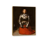 MYCGGDGH John Everett Millais Impresión en Canvas Joan of Arc Vintage Retrato Poster Pre Raphaelite Art Canvas Impresión para la sala de estar Decoración del hogar 90x70cm(36x28in) Enmarcado
