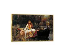 MYCGGDGH John William Waterhouse Poster The Lady of Shalott Print on Canvas Pinte Reproduction Reproduction Decoración de pared moderna para sala de estar dormitorio 75x50cm(30x20in) Enmarcado