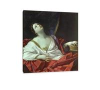 MYCGGDGH Lienzos de Pintores Famosos,Cleopatra,Cuadro en Lienzo Reproducciones Arte Cuadros Famosos Decoracion Salon Modernos35x30cm(14x12in) Marco interior
