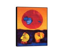 MYCGGDGH Max Ernst cuadros impresos en lienzo El sol visto desde Venus Cuadros de Pintores Famosos Pintura Sobre Lienzo decoracion dormitorios salon Regalo90x70cm(36x28in) Marco negro