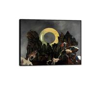 MYCGGDGH Mostrando a una niña la cabeza Max Ernst Poster Cuadros Decoracion de Pintores Famosos en Lienzo Arte de Pared Surrealismo Cuadros Salon Modernos Regalo 40x30cm(16x12in) marco negro