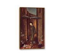 MYCGGDGH Remedios Varo cuadro con marco Boy And Butterfly Poster Cuadros Famosos en Lienzo Cuadros Decoracion de Pintores Famosos DecoracióN de Pared Dormitorio70x40cm(28x16in) Marco de teca
