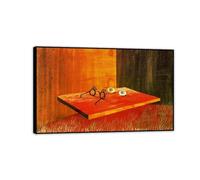 MYCGGDGH Remedios Varo cuadro con marco Eyes on the table Poster Cuadros Famosos en Lienzo Cuadros Decoracion de Pintores Famosos DecoracióN de Pared Dormitorio110x70cm(43x28in) Marco negrod