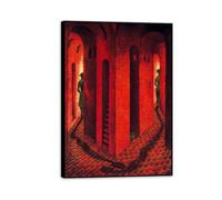 MYCGGDGH Remedios Varo cuadro con marco Farewell Poster Cuadros Famosos en Lienzo Cuadros Decoracion de Pintores Famosos DecoracióN de Pared Dormitorio100x70cm(39x28in) Marco negrod