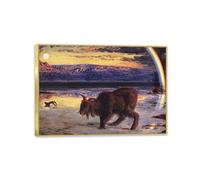 MYCGGDGH William Holman Hunt Cuadros ImpresióN Sobre Lienzo El chivo expiatorio Cuadro Pinturas Famosas ReproduccióN de Lienzo Cuadros Decoracion Salon Modernos100x70cm(39x28in) Marco dorado