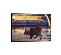 MYCGGDGH William Holman Hunt Cuadros ImpresióN Sobre Lienzo El chivo expiatorio Cuadro Pinturas Famosas ReproduccióN de Lienzo Cuadros Decoracion Salon Modernos55x40cm(22x16in) Marco negro