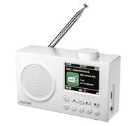 Mycket Radio portátil DAB/DAB+, radio digital FM con tecnología de receptor de señal 2025, radio FM recargable con Bluetooth 5.0, despertador dual, 40 preestablecidos, pantalla grande a color de 2,4