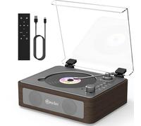 Mycket Reproductor portátil de cd, altavoces estéreo duales, Boombox recargable con entrada y salida Bluetooth