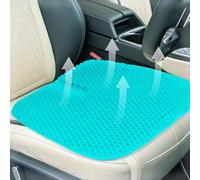 Mycketop Cojín de Gel para Asiento de Coche, cojín de Alivio de presión de Panal con Gel Transpirable, Almohadilla de Asiento ergonómica para Conducir, Silla de Oficina, Silla de Ruedas, Azul Claro