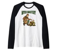 Myco Mastery Caza Hongos Recolector Setas Foraging Wild Anuncio Camiseta Manga Raglan