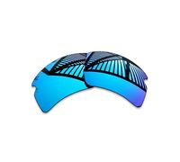 MYCOURAG Lentes de repuesto polarizadas con protección UV para Oakley Flak 2.0 XXL OO9488 63 mm, marco de lentes de sol polarizados con revestimiento de espejo azul hielo