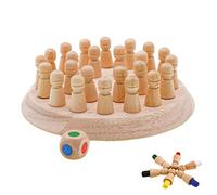 myCozyLite Juego de ajedrez adivinar color, palo memoria juego de mesa, madera, 2-6 jugadores, desafío de coincidencia de colores, juego de diversión familiar, juego de mesa de pequeños dados para
