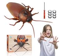 MYCreator - Juguete realista de cucaracha con detección inteligente, movimiento rápido, inducción infrarroja, falsa cucaracha con luz LED para niños, juguetes de broma de Halloween, regalos de