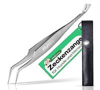 MYDAISY Alicates para Garrapatas 2 en 1 de Metal con Estuche, Alicates para Garrapatas de Acero Inoxidable para Humanos, Perros, Gatos, Caballos, Alicates para Garrapatas Humanos