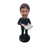 mydedor Figura 3D de cabeza Bobblehead personalizada, figura de sacerdote Bobbleheads, figura personalizada de clero religioso con Biblia, decoración para iglesia y hogar, regalos para pastores