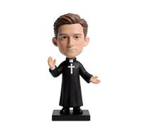 mydedor Figura 3D personalizada de sacerdote de la foto, estatua de cuerpo completo hecha a mano de arcilla polimérica con cruz, recuerdo religioso para ordenación, cumpleaños, decoración de