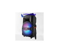 MyDJ Djoon08 - Altavoz acústico (8 pulgadas, 400 W, LED, RGB, USB/SD/BT + Micro VHF+USB 32 GB)