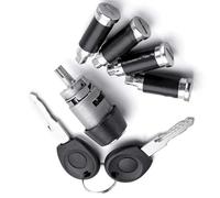 MYDMYGS Ajuste for VW T4 Caravelle 1990-2003 interruptor de arranque de coche cilindro de cerradura de puerta interruptor de encendido 4 cerradura de puerta barril 2 llaves aleación de Zinc